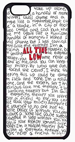 All Time Low Lyric for Iphone 5c/5/5s/4/4s/6/6+ Samsung Galaxy S3/s4/s5/s6 Case (Black Plastic) (IPHONE 6 BLACK PLASTIC)