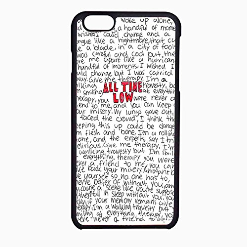 All Time Low Lyric for Iphone 5c/5/5s/4/4s/6/6+ Samsung Galaxy S3/s4/s5/s6 Case (Black Plastic) (IPHONE 6 BLACK PLASTIC)