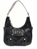 Guess - Guess Black Libby Hobo Vinyl Handbag