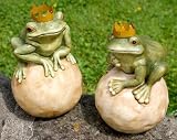 Eigenschaften B & B  / GARTENFIGUR FROSCHKÖNIG FROSCHPAAR FROSCH KERAMIK METALLKRONE SSV
