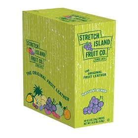 Stretch Island Original Fruit Leather, Grape, 0.5-Ounce Bars (Pack of 30)