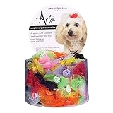 Aria Sheer Delight Dog Bows Canister, 100-Pack