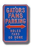 FLORIDA GATORS GATORS FANS Noles Fans Go Home AUTHENTIC METAL PARKING SIGN (12 X 18)