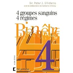 4 Groupes sanguins, 4 r�gimes