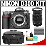 Nikon D300 Digital SLR Camera & 18-200mm HSM Optical Stabilizer Zoom Lens + Case + Nikon EN-EL3e Battery + Cleaning Kit