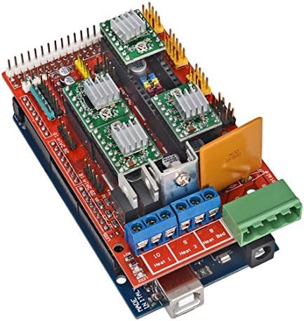 Caschus® RAMPS 1.4 REPRAP 3D Printer Controller + Mega2560 R3(Arduino compatible) + 5pcs A4988 Stepper Driver Module for 3D Printer, Prusa Mendel, MakerBot