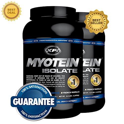 Myotein Isolate (French Vanilla, 2 Pack) 2.2 Lbs Each - Whey Protein Isolate - The Best Whey Protein Isolate Protein Powder