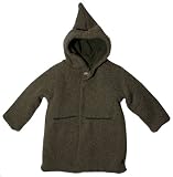 Susan, Khaki Wool Kids Coat with Fleece Lining by Album di Famiglia