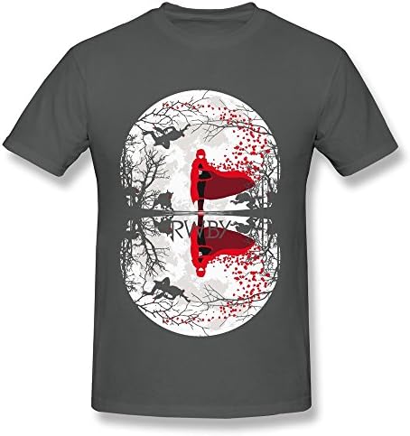 Geek RWBY Starry Crescent Sky Ruby Rose Logo Men's Tshirt DeepHeather Size M