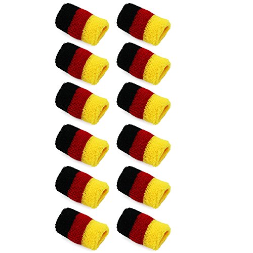 COM-FOUR 12x Sparpack – Deutschland Schweißarmbänder, WM/EM Fanartikel