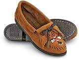 Ladies' Minnetonka Moccasins Suede Thunderbird Moc with Boat Sole