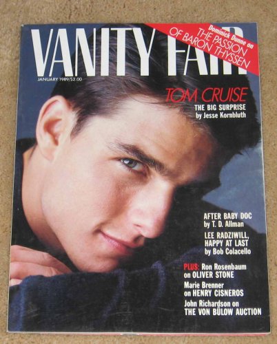 Vanity Fair Magazine January 1989 Tom Cruise Mimi Rogers