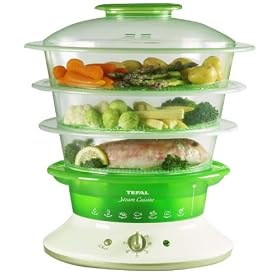 Tefal Vitamin Plus VC400317 Steamer, 3 Tier, Green