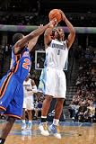 New York Knicks v Denver Nuggets: Chauncey Billups and Timofey Mozgov Photographic Poster Print by Garrett Ellwood, 28x42