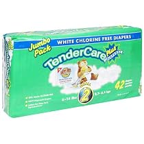 TenderCare Diapers Plus Jumbo Pack, Size 2 - Small (6-14lbs), Case Pack, Four - 42 Count Packs (168 Diapers)