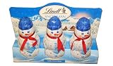 Lindt Milk Chocolate Smowman 3-Piece Stocking Stuffer Christmas Holiday Gift