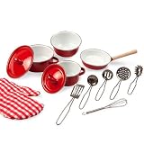 My First Red Stainless Steel Cookware Set