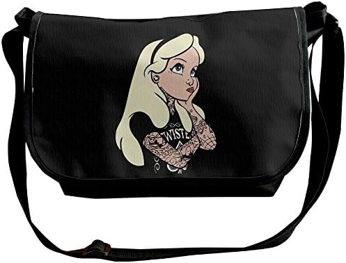 Twisted Alice In Wonderland Tattoo Backpack Outdoor Crossbody Bag Single Shoulder Pack Bag