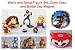 Hard to Find Super Mario Brothers 8 Piece Figure Playset with Mario Figure Carry Case, Unique Mario Bottle Cap Magnet, and 1" to 3" Figures Including Donkey Kong, Boo Ghost, Wario, Goomba, Diddy Kong and Waluigi_s-1