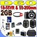 Nikon D60 10.2MP Digital SLR Camera with Nikon 18-55mm f/3.5-5.6G VR AF-S DX Zoom-Nikkor Lens and 55-200mm f/4-5.6G ED AF-S DX Zoom-Nikkor Lens PLUS 2GB SD Memory Card - Extra Lithium Ion Battery - TWO Ultraviolet UV Filters - Professional Travel Hard Case - Full Size Tripod - D60 (25436) BigVALUEInc Accessory 2-Lens Saver Bundle + MORE!