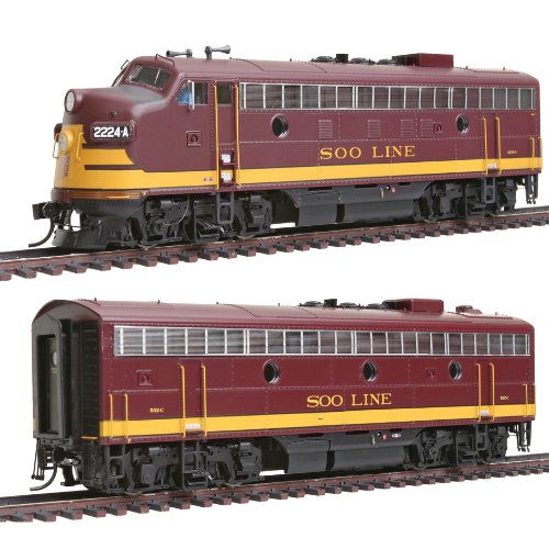 Walthers PROTO 2000 HO Scale Diesel EMD F7A-B Set Powered With Sound And DCC - Soo Line #2224A And 502C