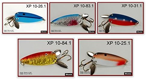 Sigi Pack of 5 crankbaits/spoons fishing lures for bass, walleye, trout - clearance items (Willy Blade AP)