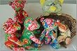 Handmade patchwork teddy bear stuffed animal doll