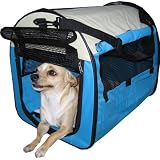 Portable Pet Home / Carrier / Crate - Small - Blue