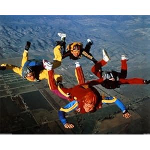 Sky Diving Free Fall Formation Poster Print Worrywart