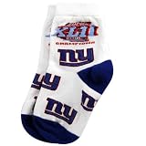 New York Giants White Infant 903 (0-13) All Over Super Bowl XLII Team Logo Bootie Socks