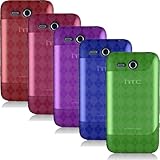 HTC FREESTYLE F5151 - RED, HOT PINK, PURPLE, BLUE, & NEON GREEN TRANSPARENT ....