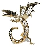 Western Dragon (Swarovski Crystals 24K Gold Decor) Clear Crystals