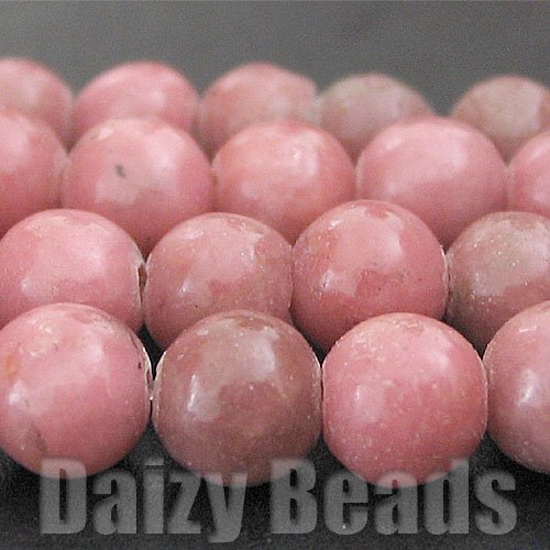 セール：【訳あり 50%OFF!】【天然石ビーズ】【ロードナイト(天然)】 丸玉　４mm　１連（約４０ｃｍ）