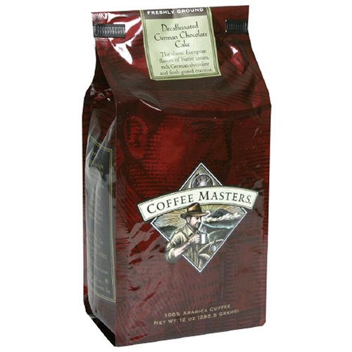 Coffee Masters Flavored Coffee, German Chocolate Cake Decaffeinated, Ground, 12-Ounce... by German Chocolate Cakes