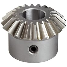 Boston Gear HLK Series Miter Gear, 1:1 Ratio, 20 Degree Pressure Angle, Straight Miter, Keyway, Steel with Hardened Teeth
