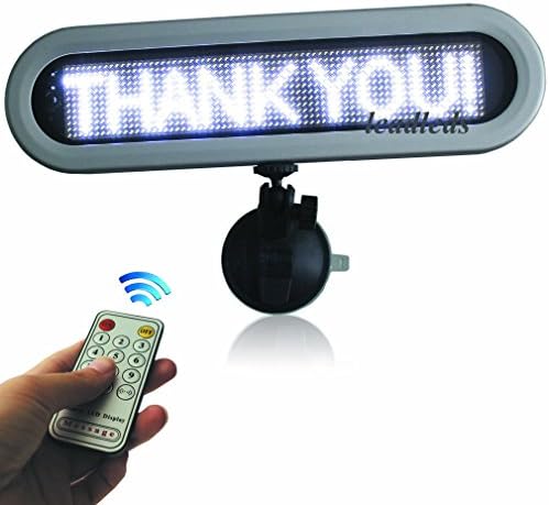 Dc12v Remote Control LED Courtesy Sign Programmable for Car Taxi Bus (White Message)