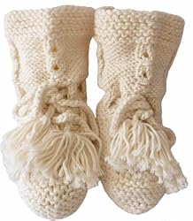 Handmade Organic Toddler Sleeping Booties - Natural Cotton [Apparel]