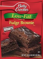 Betty Crocker Low Fat Fudge Brownie Mix, 20.5-Ounce Boxes (Pack of 12)