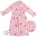 Pink Plush Princess Print Bath Robe for Girls