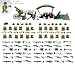 Magma Brick US Torso Figure Set with War Equipment and Weapon Compatible with Lego