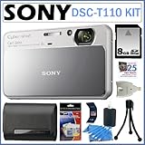 Sony Cyber-Shot DSC-T110 16.1MP Digital Camera with 4x Optical Zoom and 3-i ....
