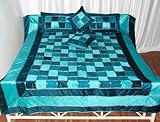 Trendy Patch Work Silk Bedspread with Pillow Covers & Cushion Covers