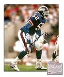Pepper Johnson NFL New York Giants Hand Signed 8x10 Photograph Blue Jersey