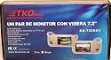 PAIR TKO 7.2" GRAY/GREY SUNVISOR/VISOR TFT CAR MONITORS