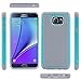 Note 5 Case, LK [Drop Protection] [Shock-Absorption] Hybrid Dual Layer Armor Defender Protective Case Cover for Samsung Galaxy Note 5 (Mint)