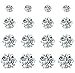 Areke Women's Stainless Steel Round Cubic Zirconia Rhinestone Stud Earring Hypoallergenic (8 Pairs) Color White