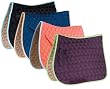 Roma Ecole Contrast Stitch Swirl Quilt Saddle Pad