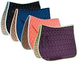 Roma Ecole Contrast Stitch Swirl Quilt Saddle Pad