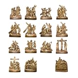 Church Supplies - Stations of the Cross, Solid Brass & Antique Finish, 7.5