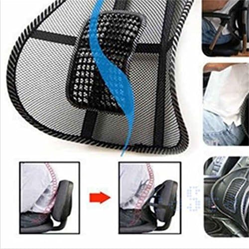 HHE Car Seat Office Chair Back Lumbar Massage Mesh Ventilate Cushion Support Pad Mat by HHE